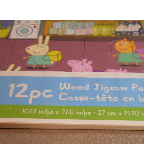 Peppa Pig Peppa's Adventure 12 PC Wood Jigsaw Puzzle TCG Toys #38820-1 2022 - Picture 4 of 5